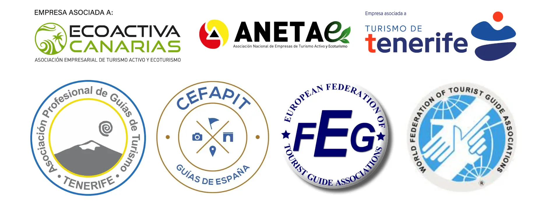 Logotipos de asociaciones de turismo activo y ecoturismo españolas